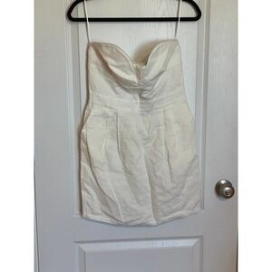 Sleeveless White Color Block Dress Sz S #081
